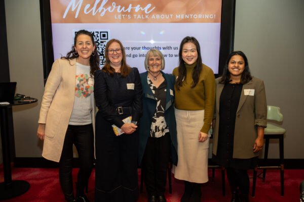 Group photo of Melina Georgousakis and panelists